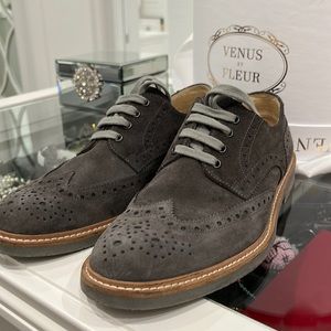 barney’s new york mens suede lace up shoes